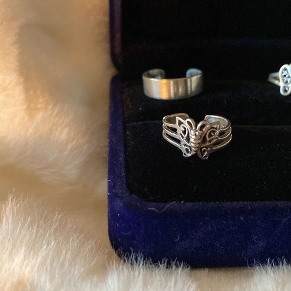 Set of 4 midi/ toe rings - Picture 3 of 8